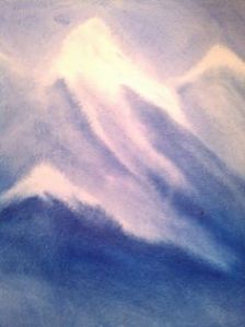 Waldorf Painting of Mountain